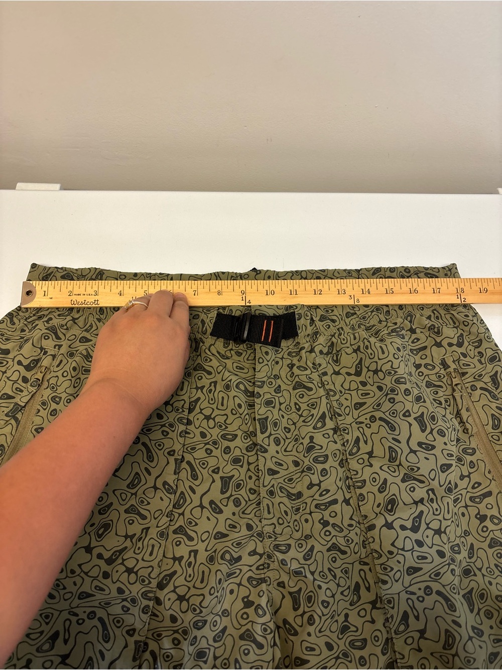 Howler Brothers Olive Green Patterned Athletic Shorts - Picture 11 of 12